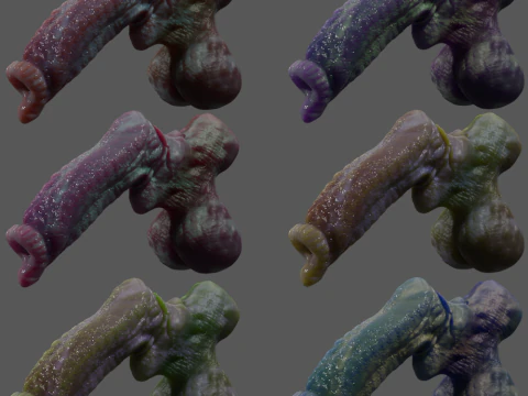 Fantasy Dorg Demon Dog Penis Rigged 3D Model