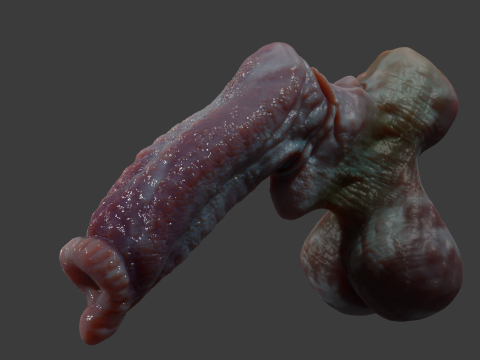 Fantasy Dorg Demon Dog Penis Rigged 3D Modell