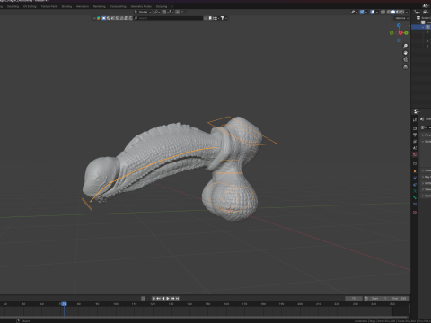 Fantasy Diragan Dragon Penis Rigged 3D Model