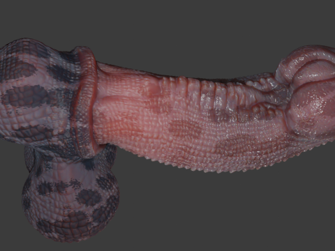 Fantasy Diragan Dragon Penis Rigged 3D Model