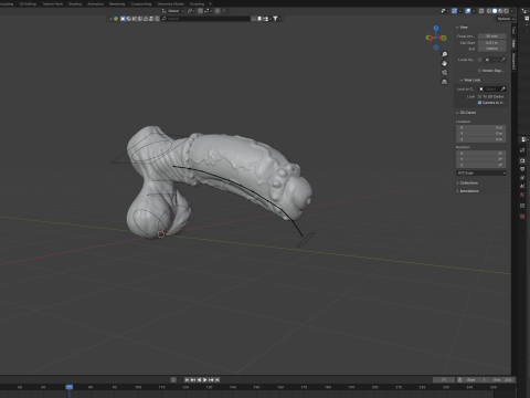 Fantasy Taurus Monster Bull Penis Sextoy Rigged 3Dモデル