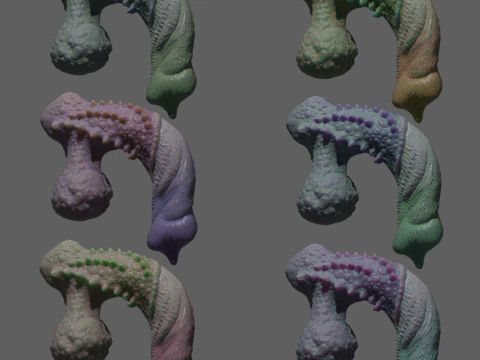 Fantasy Goju Dragon Penis Sextoy Rigged 3D Model