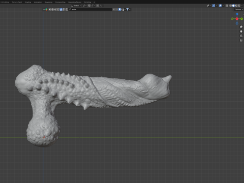 Fantasy Goju Dragon Penis Sextoy Rigged 3D Model