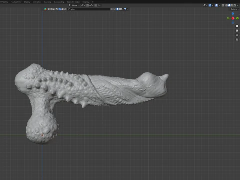 Fantasy Goju Dragon Penis Sextoy Rigged 3D Model