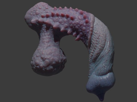 Fantasy Goju Dragon Penis Sextoy Rigged 3D Model