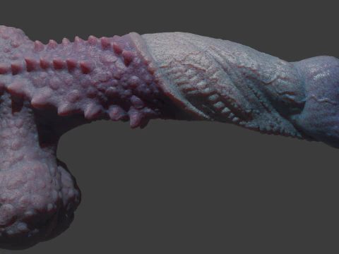 Fantasy Goju Dragon Penis Sextoy Rigged 3D Model