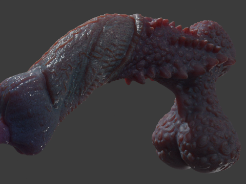 Fantasy Goju Dragon Penis Sextoy Rigged 3D Model