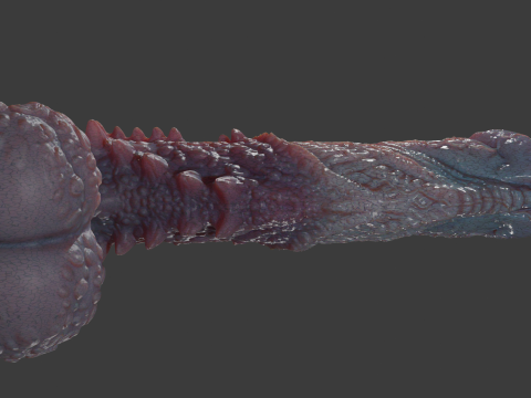 Fantasy Goju Dragon Penis Sextoy Rigged 3D Model