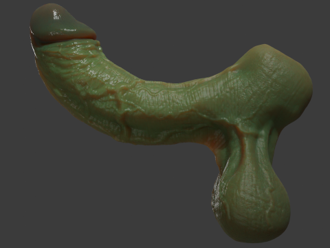 Fantasi Halloween Penis Orc Seram Dicurangi Model 3D