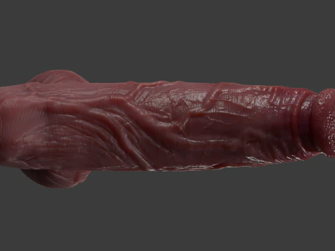 Devil Monster Penis Lowpoly and Highpoly 3D Model