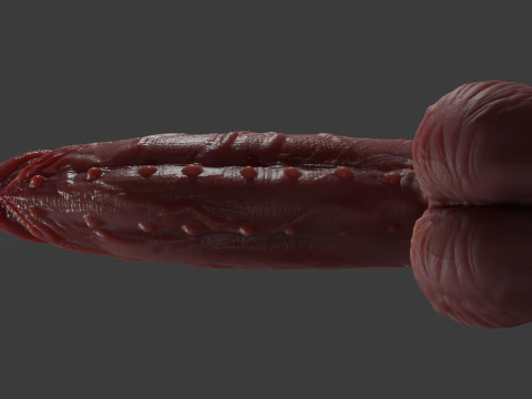 Devil Monster Penis Lowpoly and Highpoly 3D Model