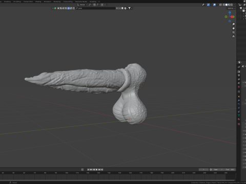 Fantasy Graham Dragon Penis Sextoy manipuliert 3D Modell