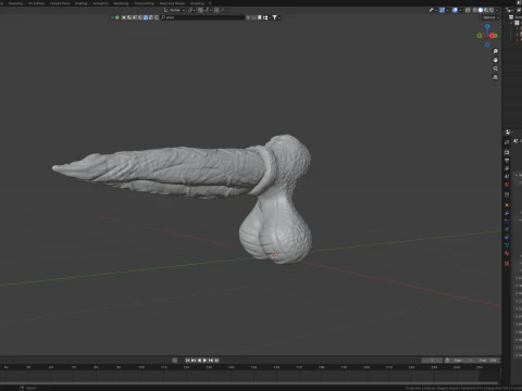 Fantasy Graham Dragon Penis Sextoy Rigged 3D Model