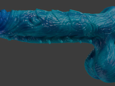 Oni Demon Penis Sextoy Lowpoly and Highpoly Rigged 3D Model