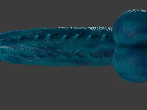 Oni Demon Penis Sextoy Lowpoly and Highpoly Rigged 3D Model