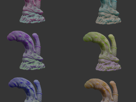 Fantasy Pathrax Dragon Penis Sextoy Rigged Model 3D