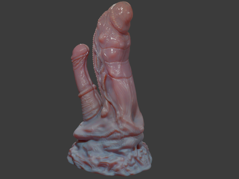 Fantasy Pathrax Dragon Penis Sextoy Rigged Model 3D