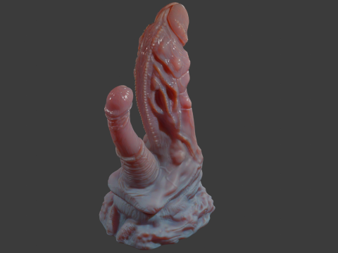 Fantasy Pathrax Dragon Penis Sextoy Rigged Model 3D