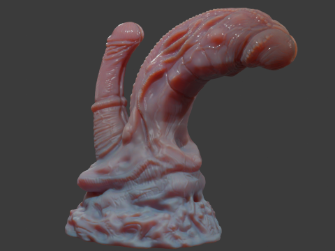 Fantasy Pathrax Dragon Penis Sextoy Rigged Model 3D