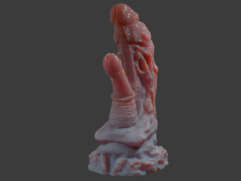 Fantasy Pathrax Dragon Penis Sextoy Rigged Model 3D
