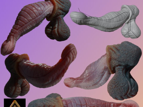 Fantasy Darintax Dragon Penis Rigged 3D Model