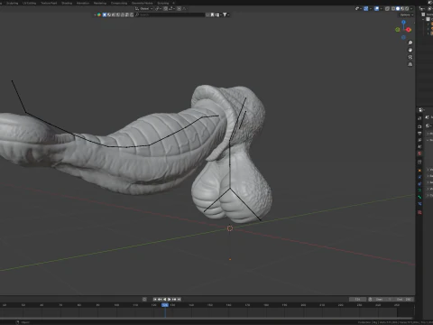 Fantasy Darintax Dragon Penis Rigged 3D Model