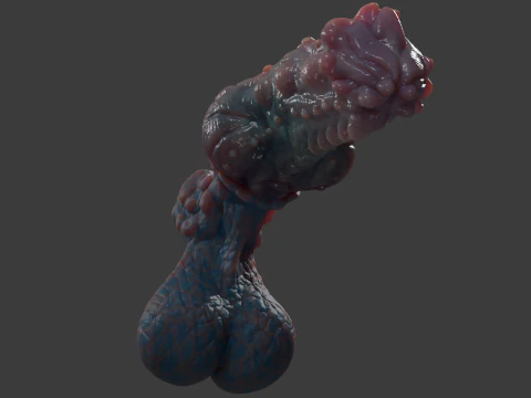 Fantasy Groknir Dragon Penis Rigged 3D Model