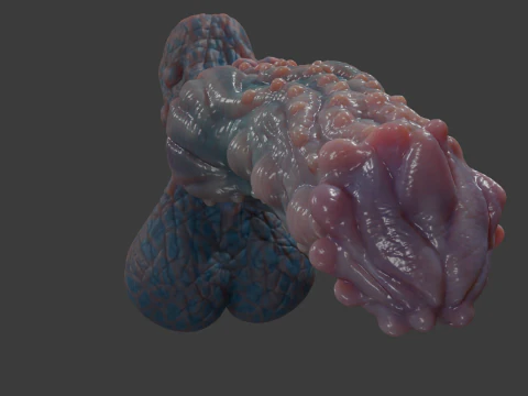 Fantasy Groknir Dragon Penis Rigged 3D Model