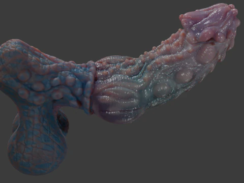 Fantasy Groknir Dragon Penis Rigged 3D Model