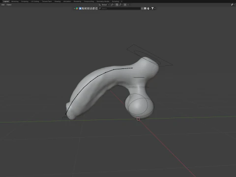 Stylized Huge BBC Penis Rigged Lowpoly and Highpoly 3D Model