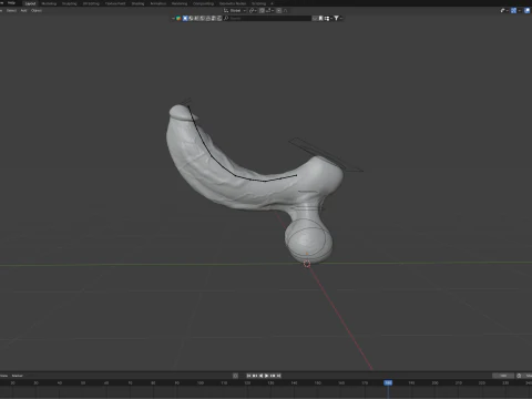 Stylized Huge BBC Penis Rigged Lowpoly and Highpoly 3D Model