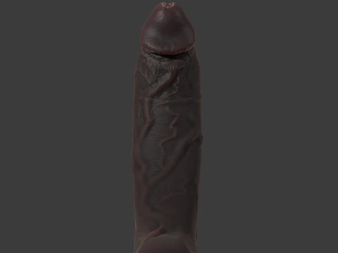 Stylized Huge BBC Penis Rigged Lowpoly and Highpoly 3D Model