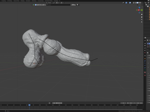 ファンタジーゾラ犬ペニスリギングローポリとハイポリ 3Dモデル