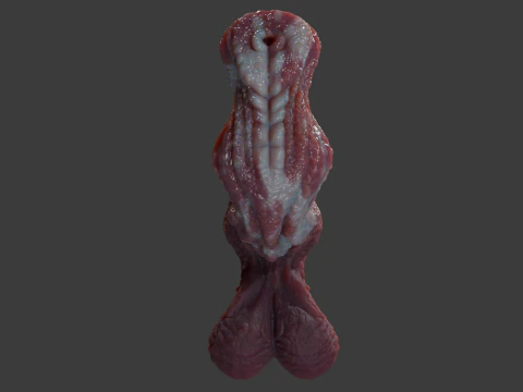 Fantasy Alien Horse Penis Rigged 3D Model