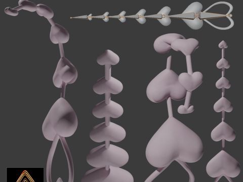 ハートワンドリグドハイポリ 3Dモデル