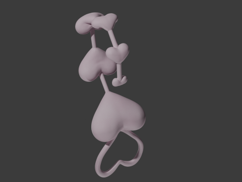 Varita de coraz&oacute;n aparejada Highpoly Modelo 3D