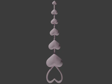 Heart Wand Rigged Highpoly 3D Model
