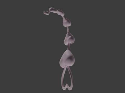 Varita de coraz&oacute;n aparejada Highpoly Modelo 3D