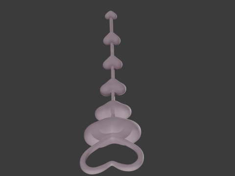 Varita de coraz&oacute;n aparejada Highpoly Modelo 3D