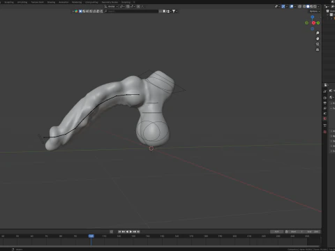 Fantasy Kuju Dragon Penis Rigged 3D Model