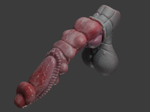 Fantasy Kuju Dragon Penis Rigged 3D Model