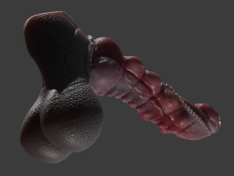Fantasy Kuju Dragon Penis Rigged 3D Model