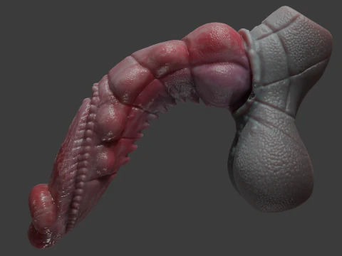 Fantasy Kuju Dragon Penis Rigged 3D Model