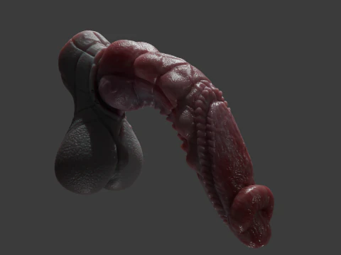 Fantasy Kuju Dragon Penis Rigged 3D Model