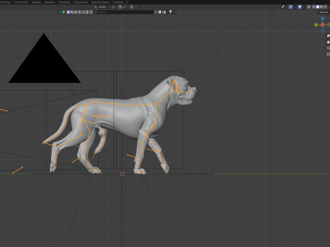 Penis Donanımlı Boxer K&ouml;pek 3D Model