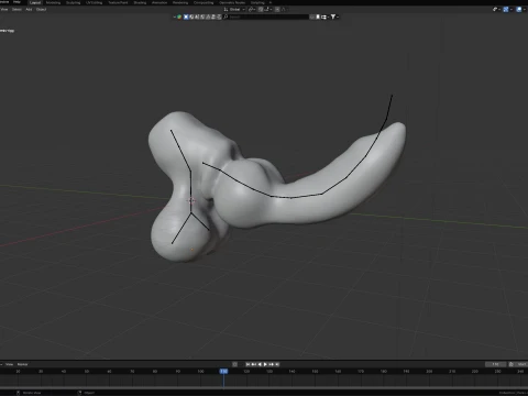 Fantasy Boxxx Werewolf Penis Sextoy 3D Model