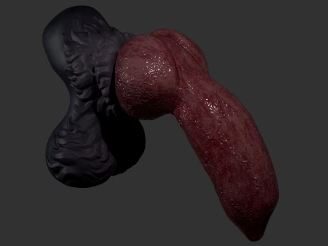 Fantasy Boxxx Werewolf Penis Sextoy 3D Model