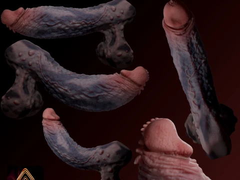 Fantasy Zurgram Demon Penis Sextoy Rigged 3D Model