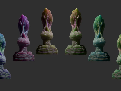 Fantasy Grinian Alien Penis Sextoy Rigged 3D Model