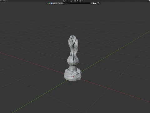 Fantasy Grinian Alien Penis Sextoy Rigged 3D Model